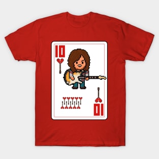 Pixelrockstars Ten of Hearts Playing Card T-Shirt